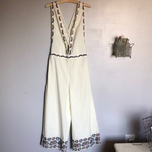 Ivory embroidered jumper with cross back
